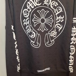 Chrome Hearts Zip Up hoodie XS ‘Plus Cross Allover Print W/ Horseshoe Logo Back’